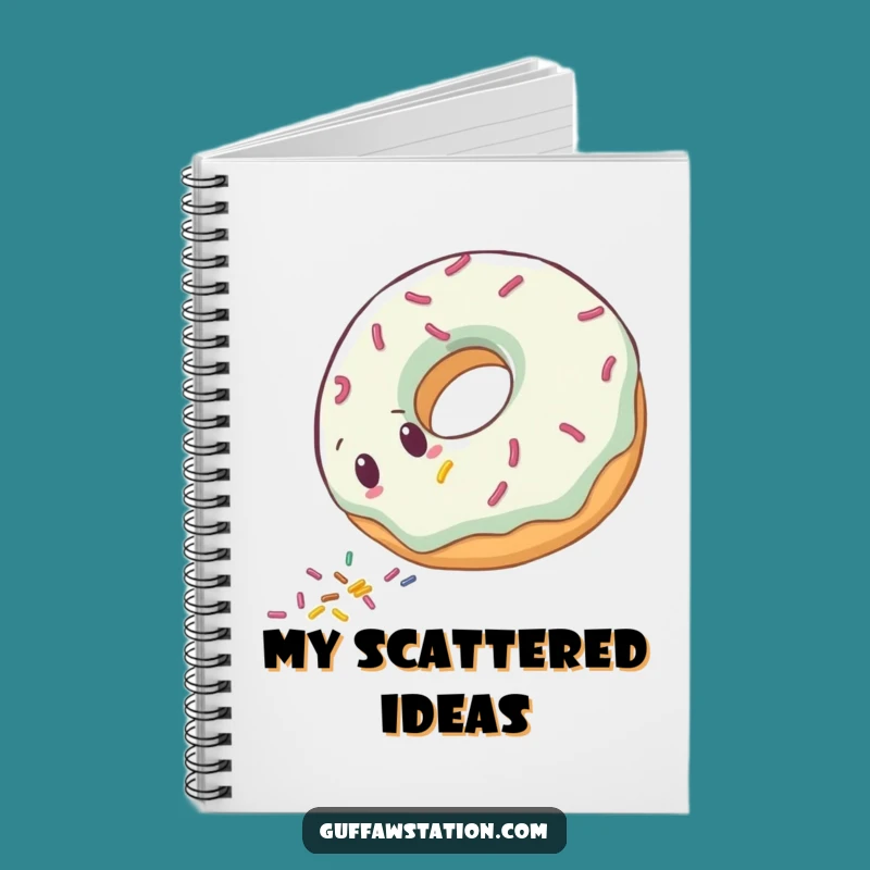 Funny Donut Roll Notebook - Sweet Journal Gift for Ideas