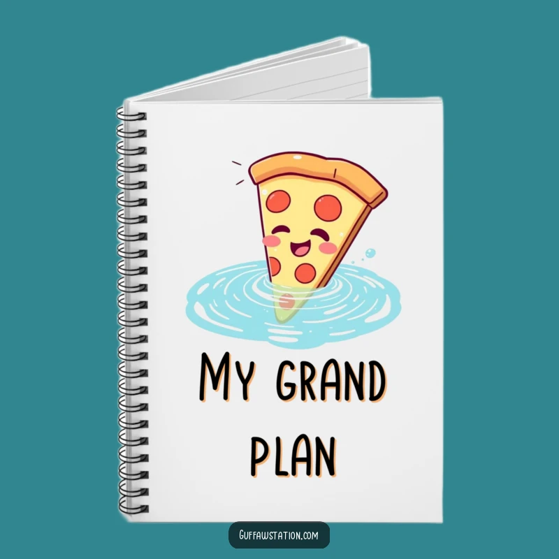 Funny Pizza Pool Plunge Notebook - Jot Down Hilarious Ideas!