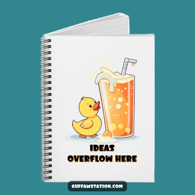 Funny Rubber Ducky Soda Sip Notebook - Jot Down Hilarious Thoughts!