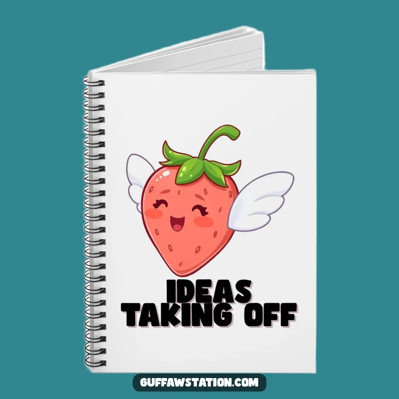 Funny Flying Strawberry Notebook: Delighted Ideas, Perfect Gift!