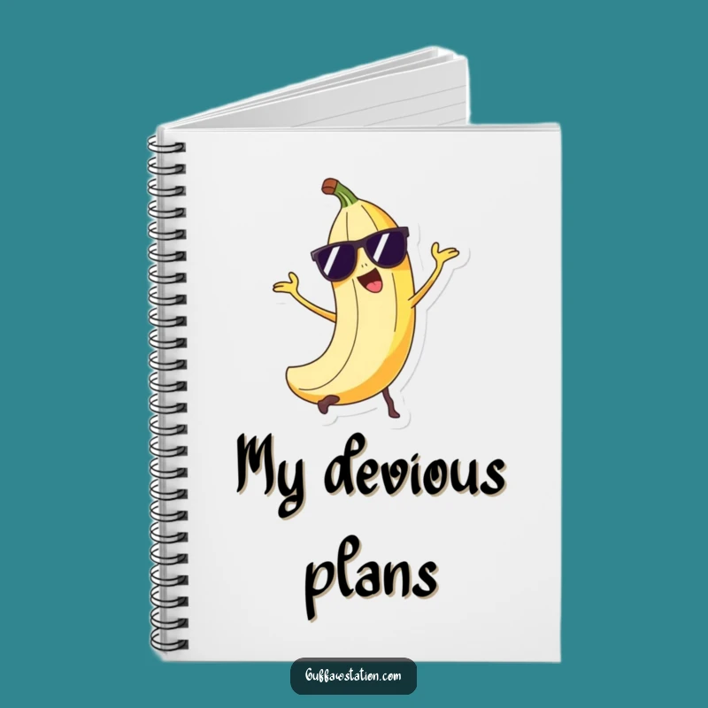 Funny Banana Peel Trickster Notebook - Sneaky Journal Gift