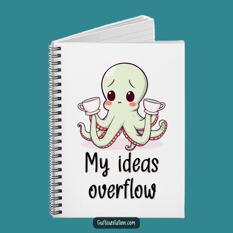 Funny Octopus Teacup Notebook: Jot Down Surprising Ideas!