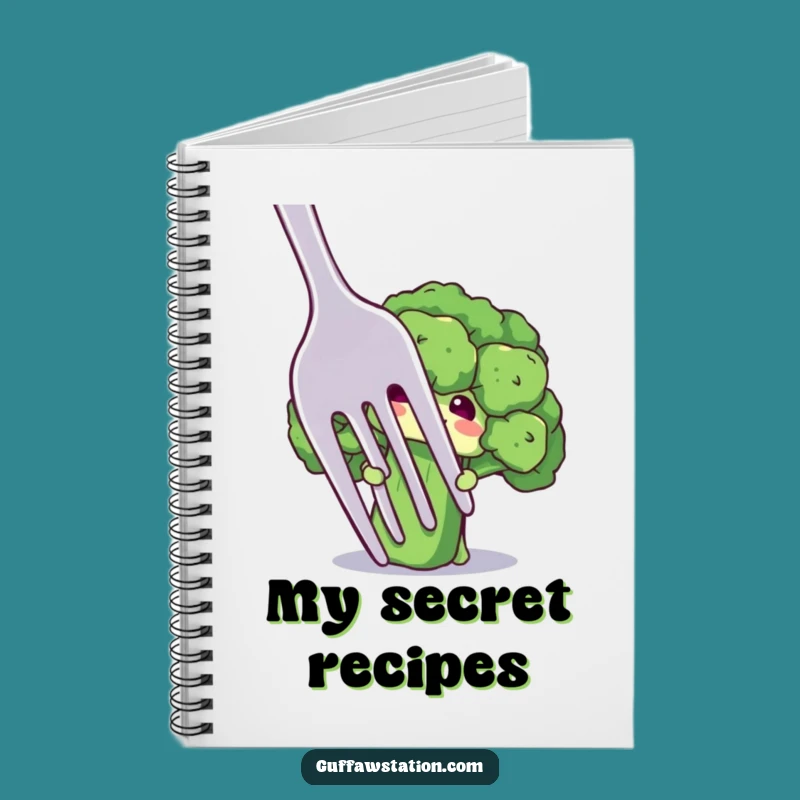 Funny Broccoli Notebook: Shy Floret Peek for Your Ideas