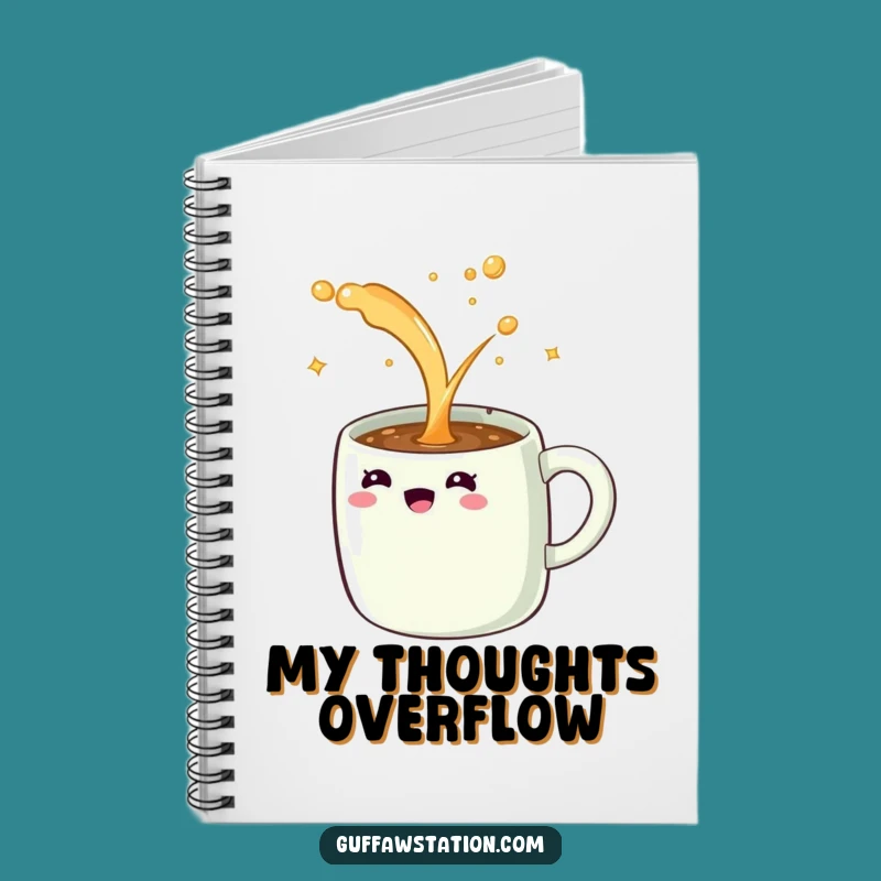 Funny Giggling Mug Notebook: Jot Down Ideas with This Hilarious Overflowing Design