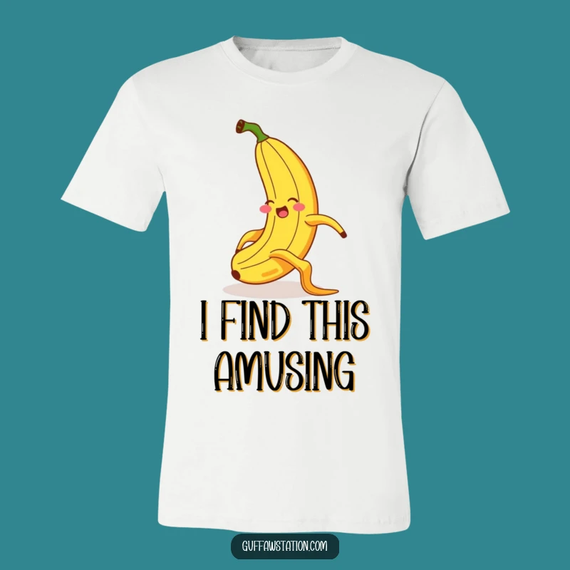 Funny Banana Slipping T-Shirt - Exaggerated Flair Comedy Tee