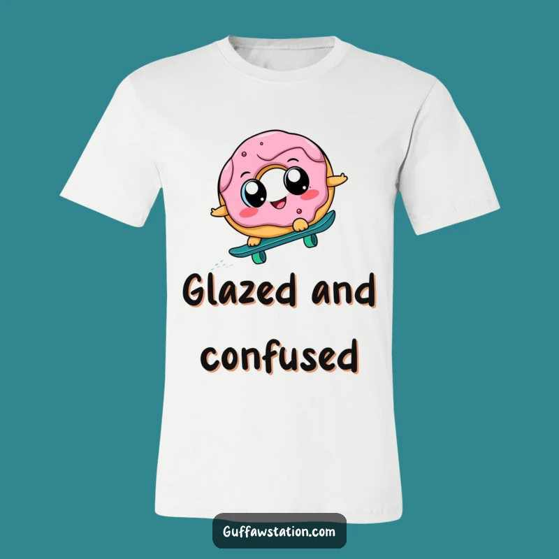 Funny Donut Skateboard T-Shirt: Hilarious Graphic Tee, Perfect for Casual Fun