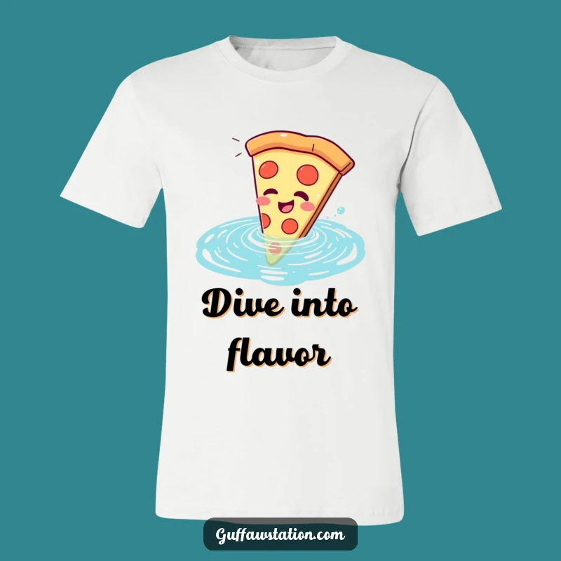 Funny Pizza Pool Plunge T-Shirt - Wearable Joyful Absurdity!