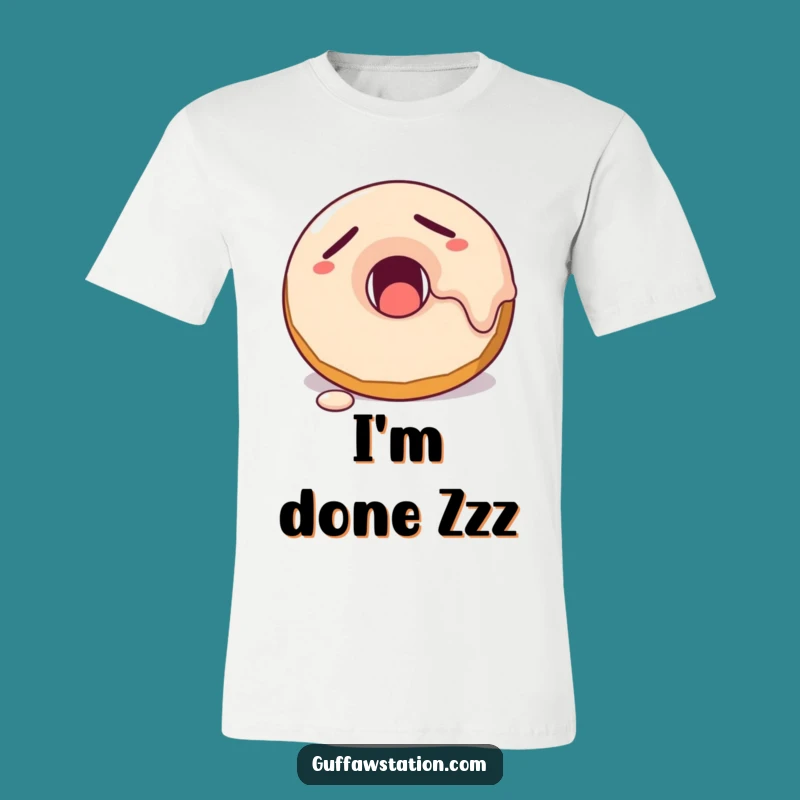 Funny Sleepy Donut T-Shirt - Cozy & Hilarious Treat Graphic Tee Gift