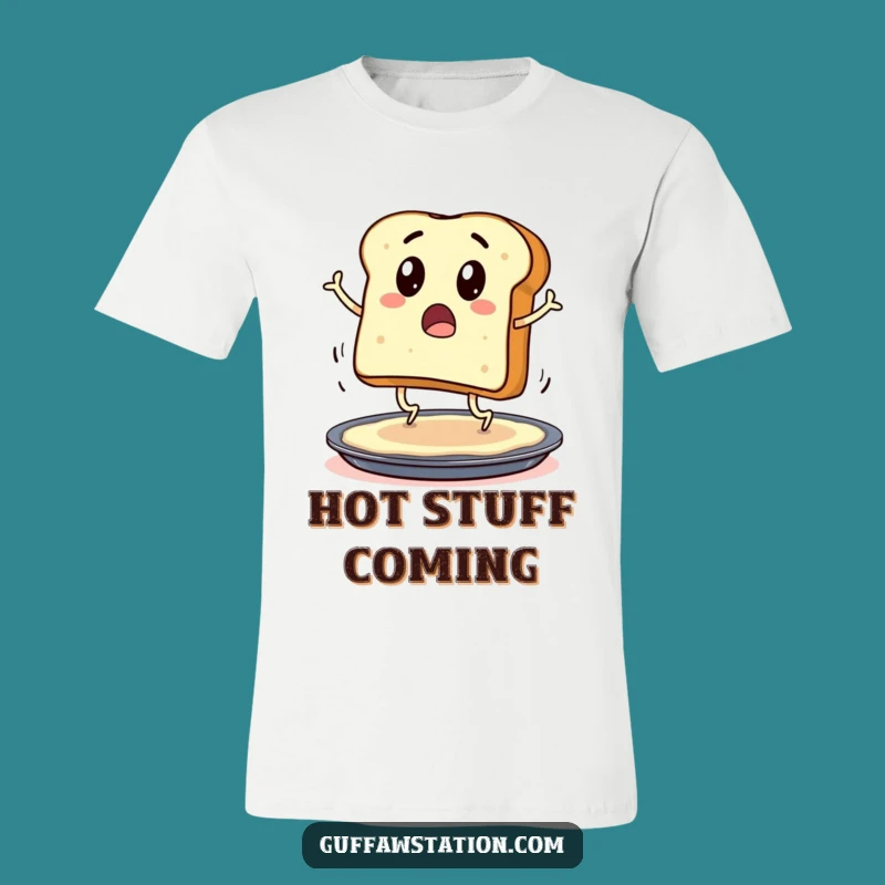 Funny Toast Hops T-Shirt: Surprised Cartoon Character Tee For A Humorous Gift