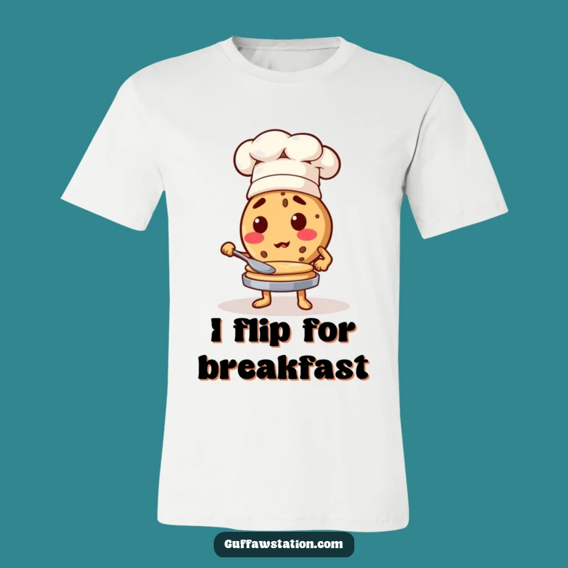 Funny Cookie Chef Pancake Flip T-Shirt - Kitchen Comedy Apparel!