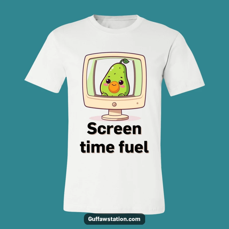 Funny Curious Avocado Tech T-Shirt - Hilarious Computer Screen Apparel Gift