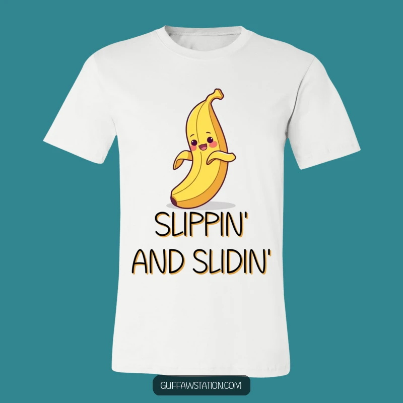 Funny Clumsy Banana T-Shirt: Hilarious Fruit Fail Graphic Tee Gift