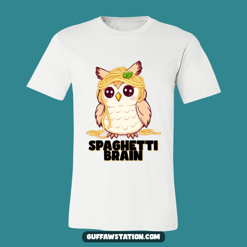 Funny Spaghetti Owl T-Shirt - Pasta Loving Bird Apparel Gift