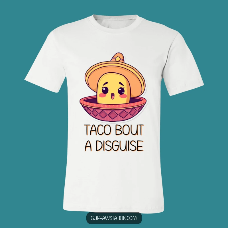 Funny Taco Sombrero T-Shirt: Surprised Fiesta Fun, Great Mexican Gift!