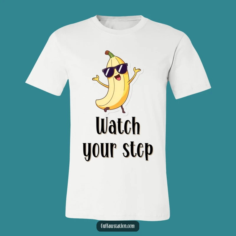 Funny Banana Peel Trickster T-Shirt - Sneaky Sunglasses Tee Gift