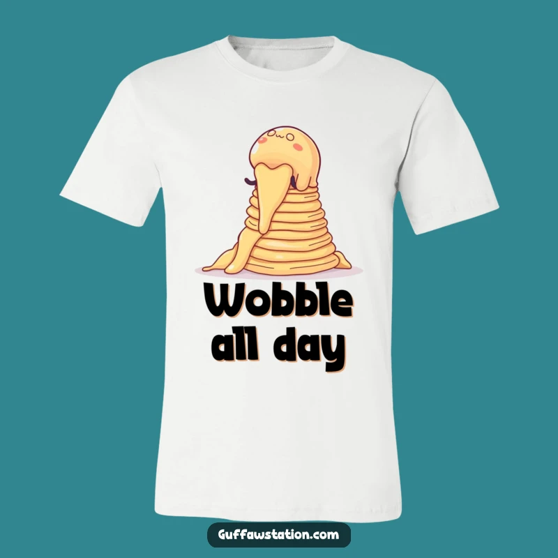 Funny Jelly Pancake Mountain T-Shirt, Cartoon Adventure, Quirky Funny Gift