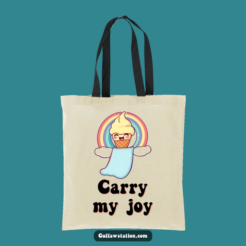 Funny Ice Cream Cone Tote Bag: Hilarious Carry-All for Sweet Adventures!