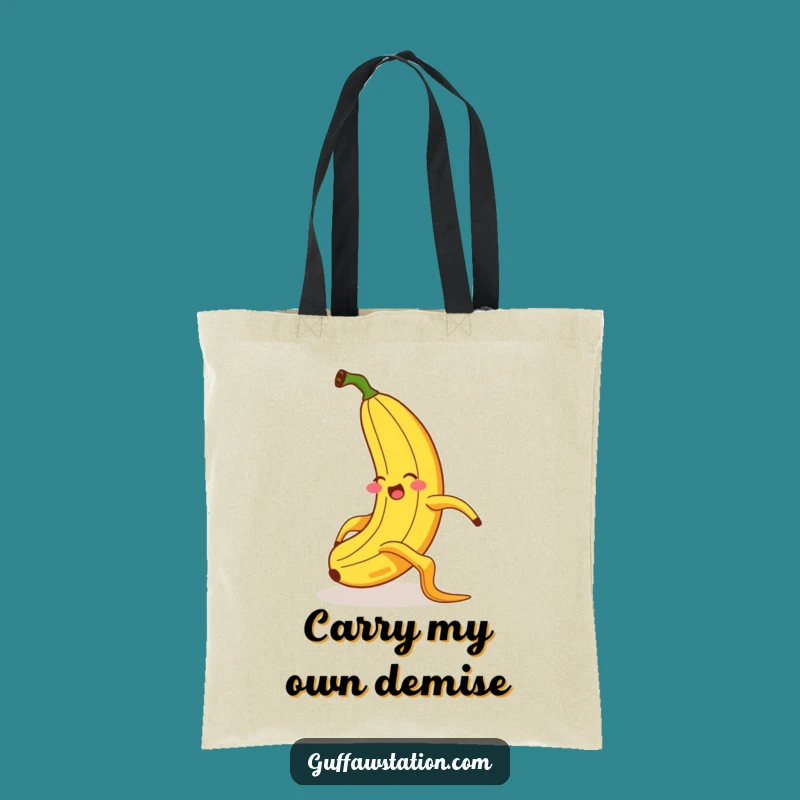 Funny Banana Slipping Tote Bag - Exaggerated Flair Shopping Carryall