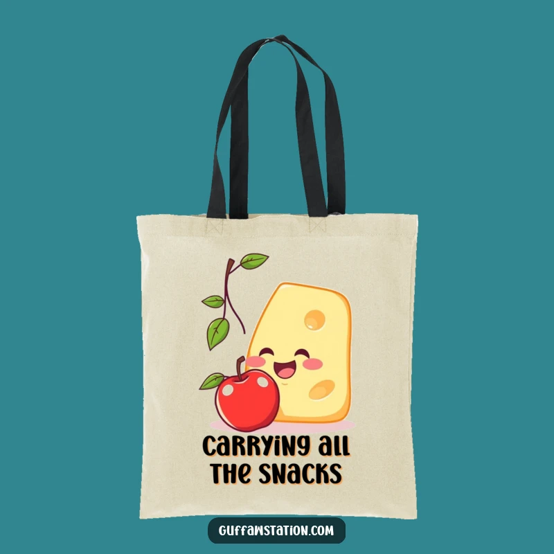 Funny Cheese Catching Apple Tote Bag - Durable Cartoon Bag & Funny Gift