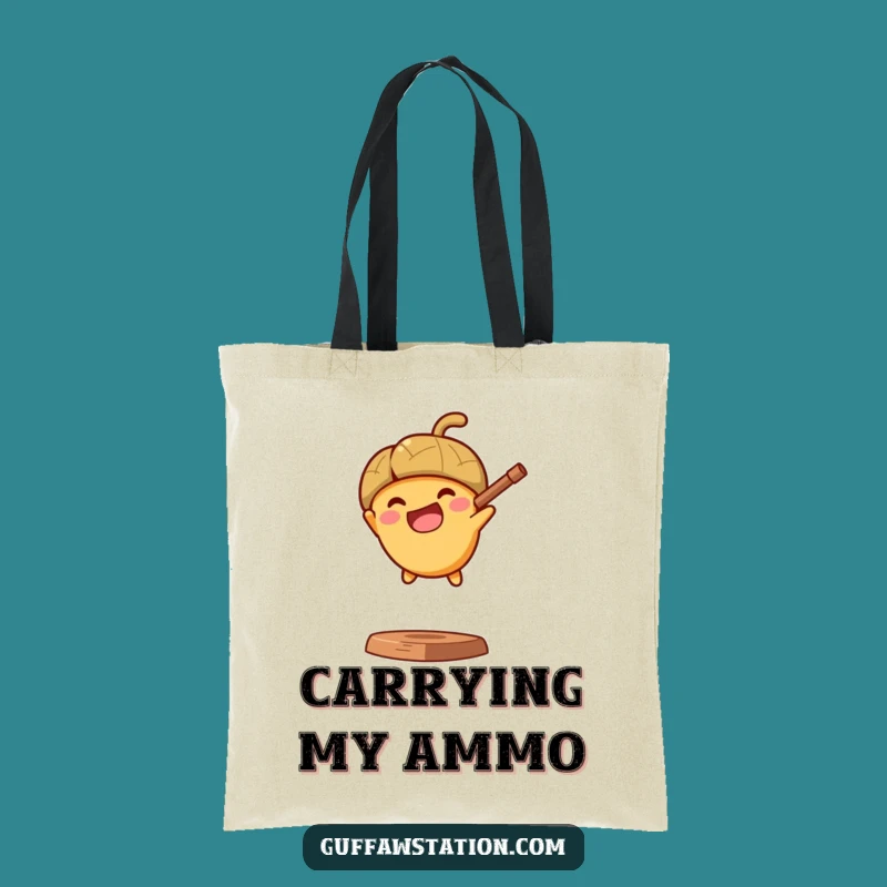 Funny Acorn Slingshot Tote Bag - Durable Cartoon Bag & Funny Gift