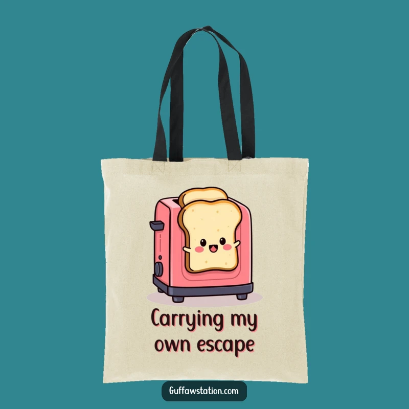 Funny Toast Jump-Out Tote Bag: Hilarious Breakfast Carry-All - Ideal Funny Gift!