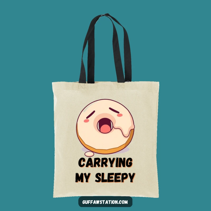 Funny Sleepy Donut Tote Bag - Spacious & Hilarious Treat Carryall Gift