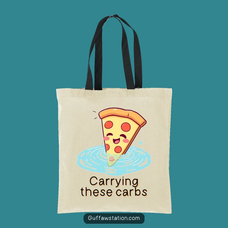 Funny Pizza Pool Plunge Tote Bag - Carry Your Fun, Slice by Slice!