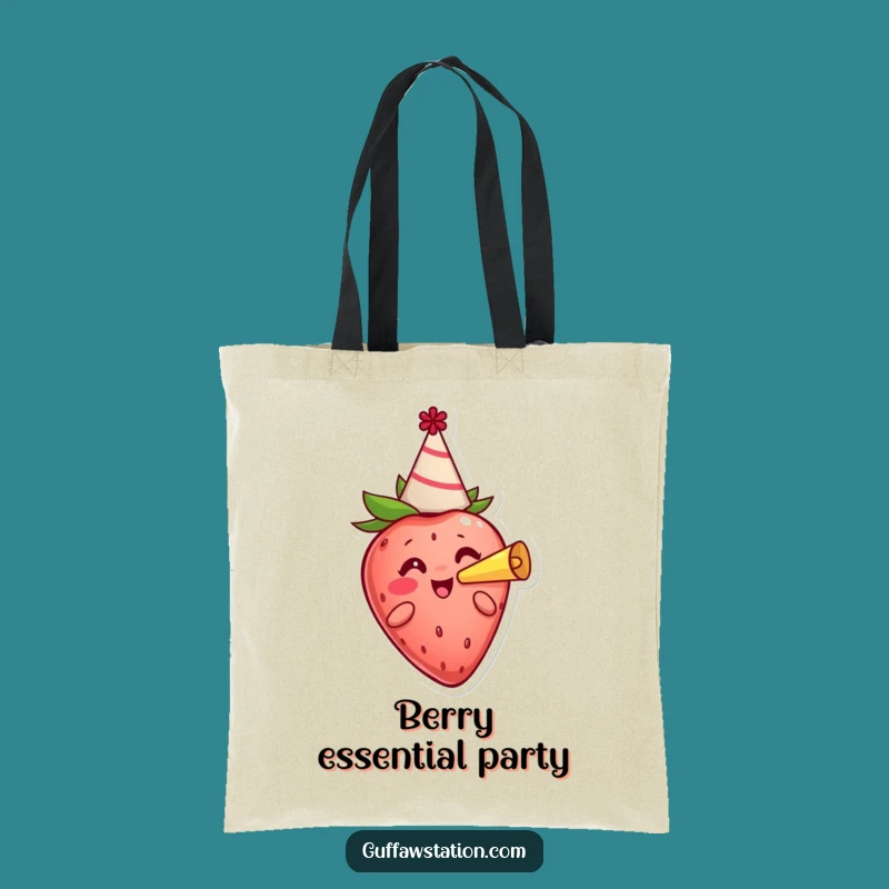 Funny Cheerful Strawberry Tote Bag - Spacious & Festive Carryall Gift