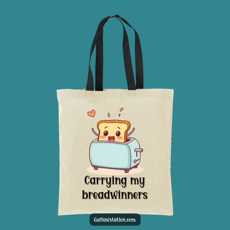 Funny Flying Toast Tote Bag: Carry Your Groceries with Humorous Breakfast Style