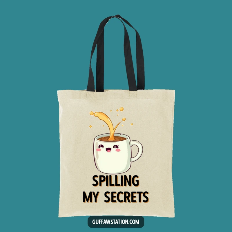 Funny Giggling Mug Tote Bag: Carry Your Essentials with Hilarious Sparkling Style