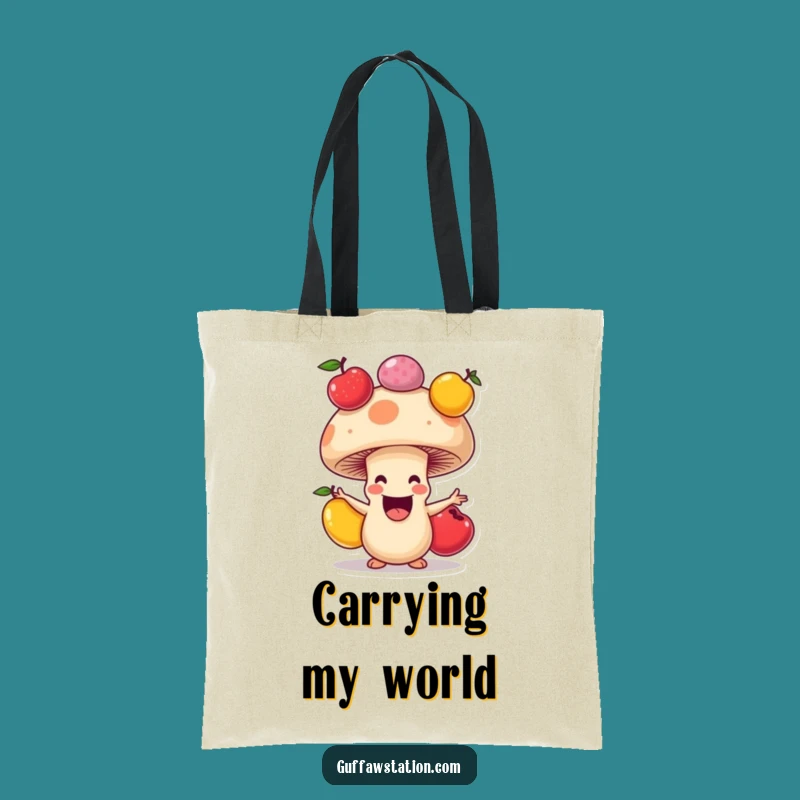 Funny Mushroom Juggling Tote Bag, Cartoon Carry-All, Practical Funny Gift
