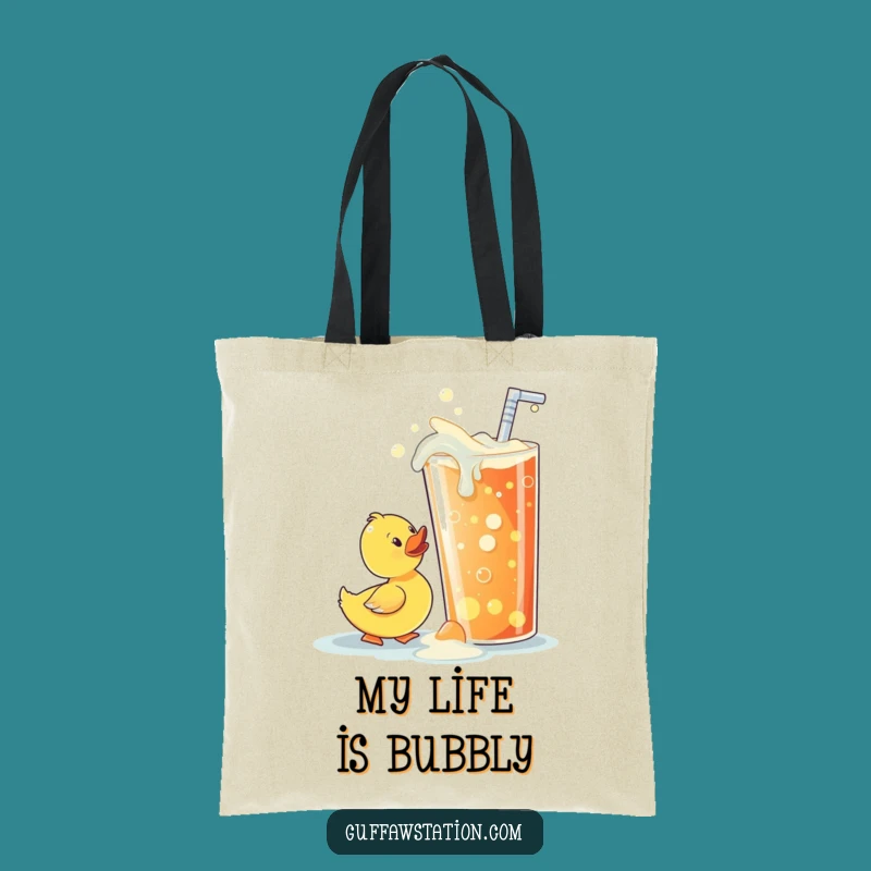 Funny Rubber Ducky Soda Sip Tote Bag - Carry Your Humor in Style!