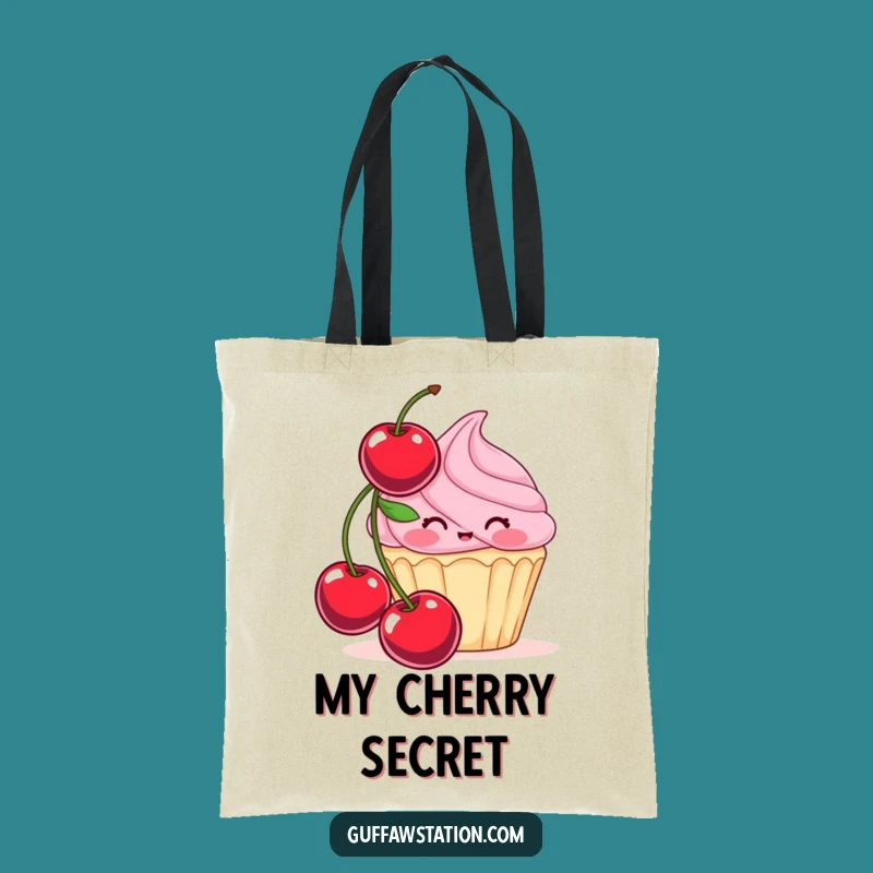 Funny Blushing Cupcake Tote Bag: Carry Your Sweetness Discreetly