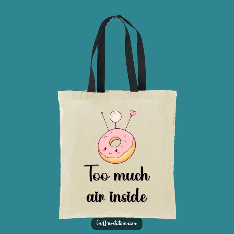 Funny Floating Donut Tote Bag: Carry Your Sweetness Sky-High